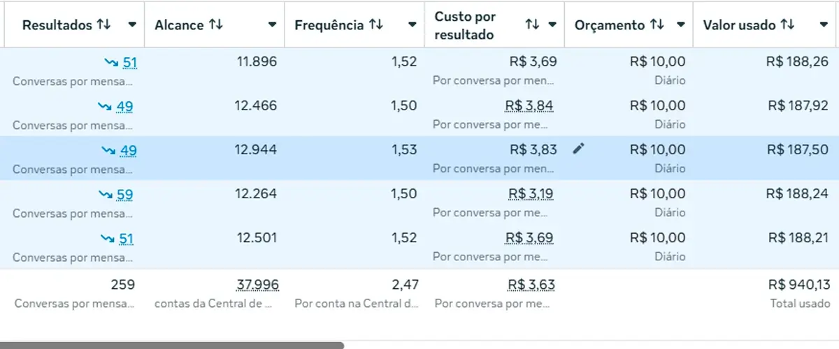 Resultados Meta Ads - Campanha E-commerce